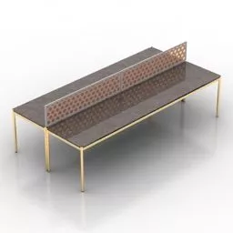 Table With Divider 3d model