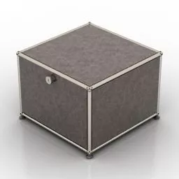 Square Grey Locker 3d model