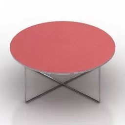 Red Round Table Valet 3d model
