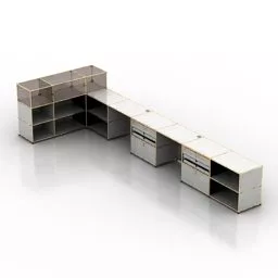 Office Locker Modular System 3d model