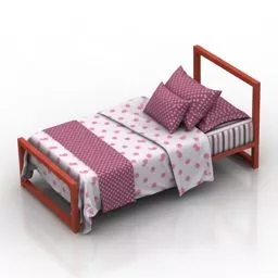 Single Bed Children 3d model
