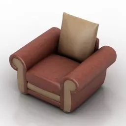 Fabric Armchair Karavella 3d model