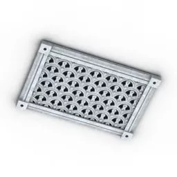 Square Metal Air Grate 3d model