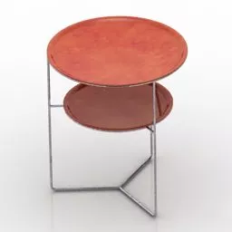 Red Round Table Valet V1 3d model