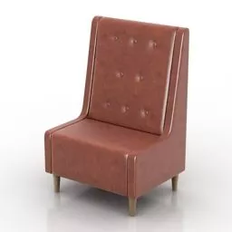 Single Leather Armchair Mozaik 3d model