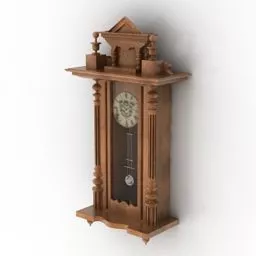 Wall Round Clock With Bird Decoration 3d model