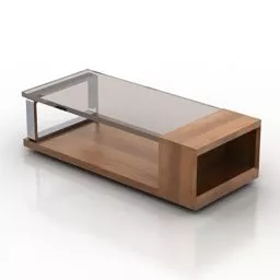 Living Room Modern Glass Table V1 3d model
