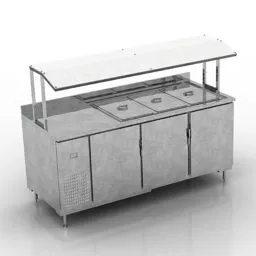 Refrigerator Kitchen Equipment 3d model Refrigerator Kitchen Equipment 3d model