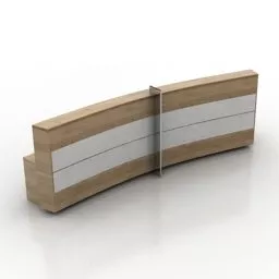 Curved Rack Reception 3d model