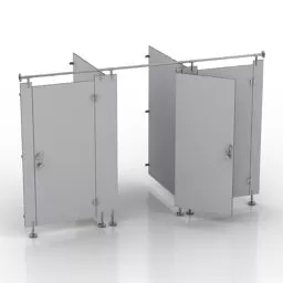 Fitting Room Divider 3d model