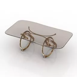 Table Glass Living Room 3d model