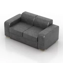 Grey Sofa Luxe 3d model