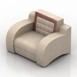 Single Armchair Mustang 3d model