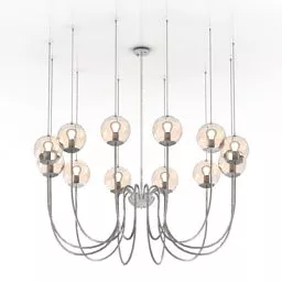 Ceiling Lamp With Circle Texture Shape 3d model