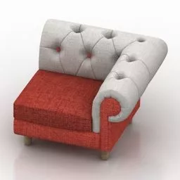 Red Sofa Altair 3d model