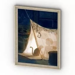Picture Frame On Wall 3d model
