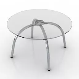 Round Glass Table Vostra 3d model