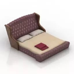 Wing Back Bed Gloria 3d model