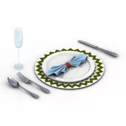 Dining Set Disk 3d model