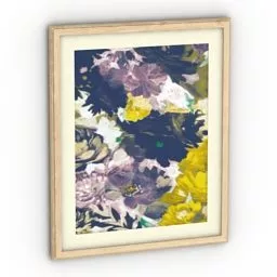 Flower Picture Decor 3d model