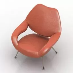 Red Armchair Poltrona 3d model
