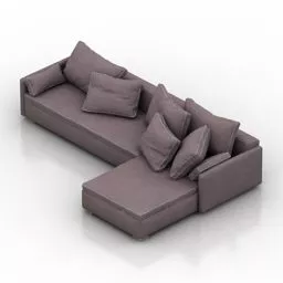 Corner Fabric Sofa Sani 3d model