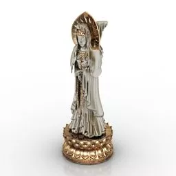 Asian Statue Buddha 3d model