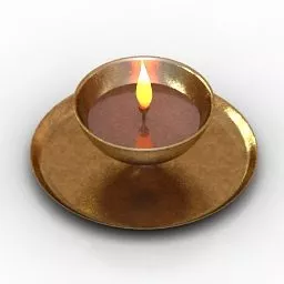 Brass Oil Lamp Diya 3d model