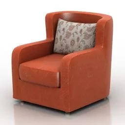 Wing Armchair Blanton 3d model