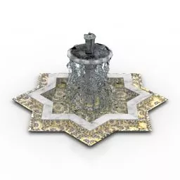 Water Fountain Park 3d model