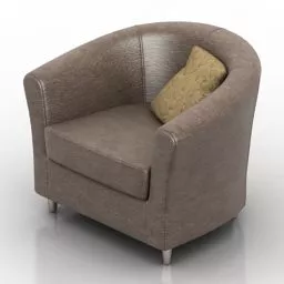 Leather Armchair Pushe 3d model