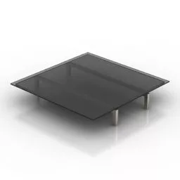 Black Square Table 3d model