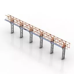 Overpass Steel Construction 3d model