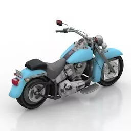 Blue Motorcycle Lowpoly 3d model