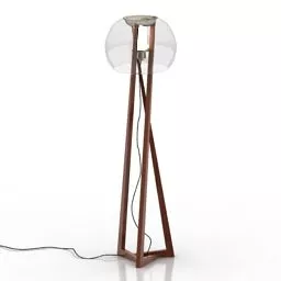 Torchere Lamp Black Shade 3d model