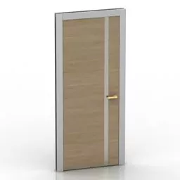 Door Wooden Simply Design 3d model