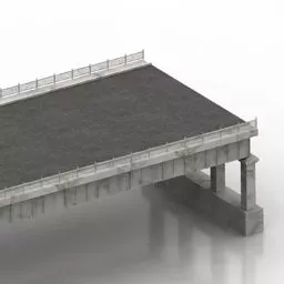 Concrete Bridge Construction 3d model