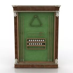 Billiard Table With Equipment 3d model
