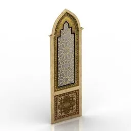 Mirror Asian Decor 3d model