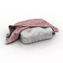 Seat Fluffy Sofa And Ottoman 3d model
