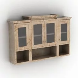 Shelf Country Wooden Material 3d model