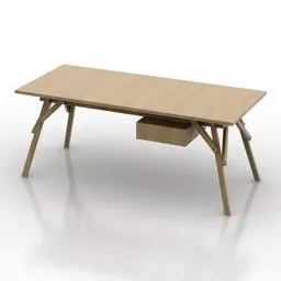 Desk Atelier Desk Wooden 3d model Desk Atelier Desk Wooden 3d model