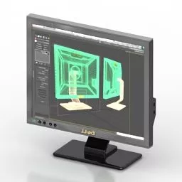 Pc Dell Monitor 1908fpb 3d model