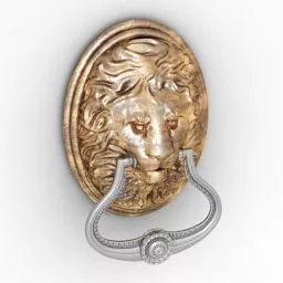 Door Handle Lion Sharped 3d model