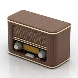 Radio Retro Style 3d model