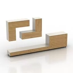 Side Locker With Drawers 3d model
