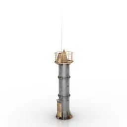 Low Poly Lighthouse On Beach 3d model