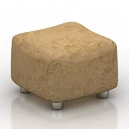 Square Brown Seat Pushe Encasa 3d model