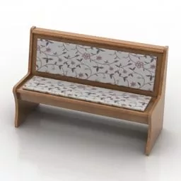 Wood Common Sofa 3d model