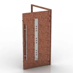 Door Metal Glass 3d model